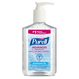 GROUND SHIP ONLY PURELL 8FL OZ ADVANCED HAND SANITIZER TABLE TOP PUMP BOTTLE EA 965212